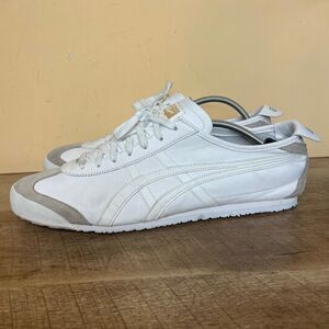 Authentic Onitsuka Tiger MEXICO  WHITE/WHITE mens shoes size 14
